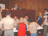 Pinewood Derby 2003 Checkin.JPG (151182 bytes)